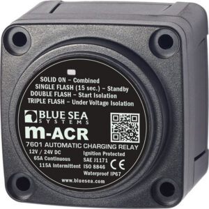 BLUE SEA SOLENOID M SERIES 65A 12/24V ACR 7601-BSS