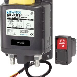 BLUE SEA SOLENOID ML 500A 12V RBS W/MANCTRL 7700-BSS