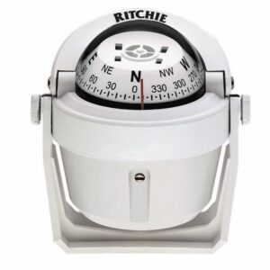 RITCHIE NAVI COMPASS  BRKT MNT  2.75' DIAL  WHT. B-51W