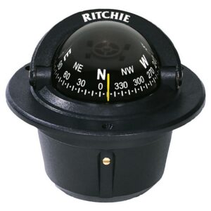 RITCHIE NAVI COMPASS FLUSH MNT 2.75'DIAL BLACK F-50