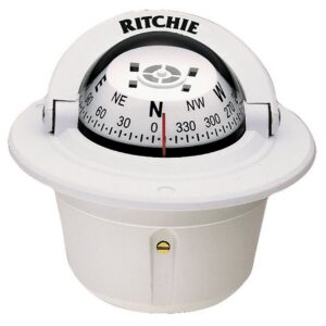 RITCHIE NAVI COMPASS FLUSH MNT 2.75'DIAL WHITE F-50W