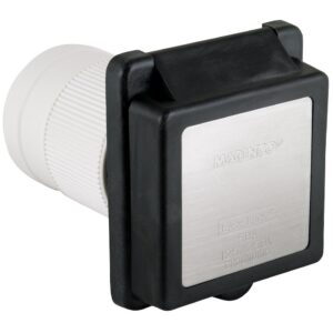 MARINCO STD RV POWER INLET  BLACK 6353ELRV.BLK