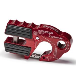 FACTOR 55 WINCH HOOK W/SHACKLE MOUNT-RED 00250-01
