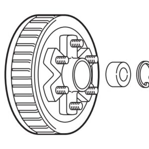 DEXTER AXLE 655 NEVERLUBE HUB AND DRU 008-388-80