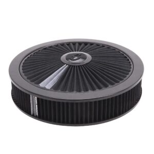 EDELBROCK A/C 14' ROUND CHROME/BLCK 43662