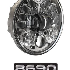 JW SPEAKER 8690A2-12V LED HEADLIGHT  CHROME 0555101