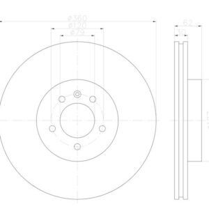HELLA DISC BRAKE ROTOR 355122922