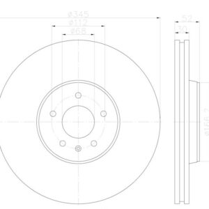 HELLA DISC BRAKE ROTOR 355123112
