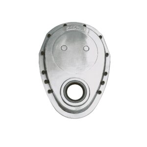 EDELBROCK ELITE SM BLK FRONT COVER 4240