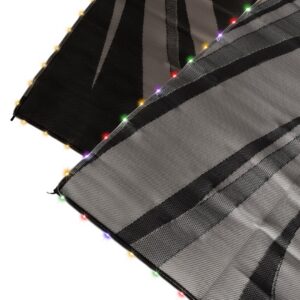 FAULKNER MAT LED MOD SWISH BLACK/GREY 9 X 12 53024