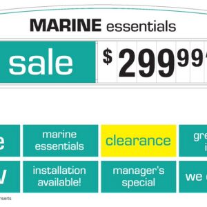 YUNKER END CAP KIT LOW 4'W WHITE - MARINE NTPLPMARINE4