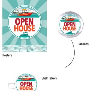 YUNKER OPEN HOUSE SIGN KIT MARINE OPENMARINE