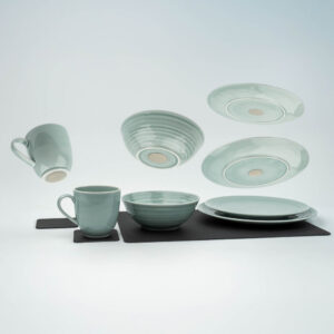 SILWY MAGNET PORCELAIN TABLEWARE SET CYAN PO-VS-CY