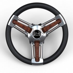 SCHMITT/ONGA BURANO STEERING WHEEL  BLACK / BURL PU105111-04R