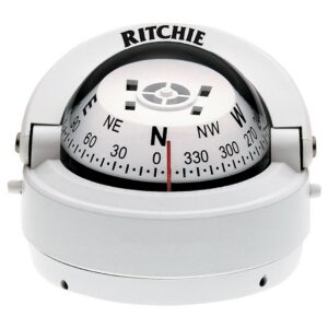 RITCHIE NAVI COMPASS SURFACE MNT 2.75'DIAL WHT. S-53W
