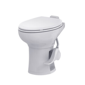 SEAFLO MARIN PLASTIC RV TOILET W/SPRAYER  BONE C SFRTPH-02-02