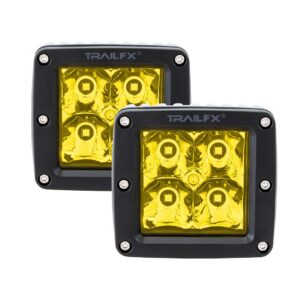 TRAILFX 2X2 POD 4X5W SP AMBR PR BK LENS CVR 2X2AMS2
